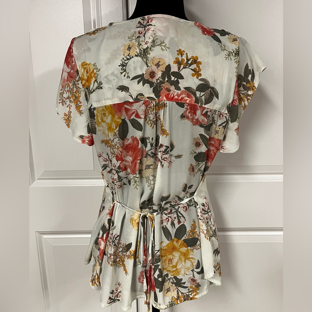 American Rag Floral Ruffle Blouse - Picture 2 of 6